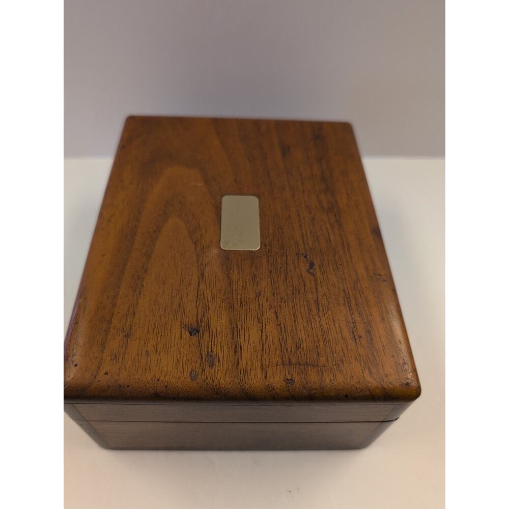 Vintage Decatur Indust. Deco Genuine Walnut Cigarette Humidor W/ Removable Divid - Picture 9 of 14